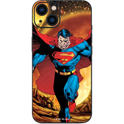 DC Comics Superman Action Pose Art By Jim Lee iPhone 14 Plus Skin